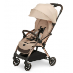 Leclercbaby C55-38334 Influencer™ Automatic folding baby stroller (Light Khaki with Champagne Gold Frame)